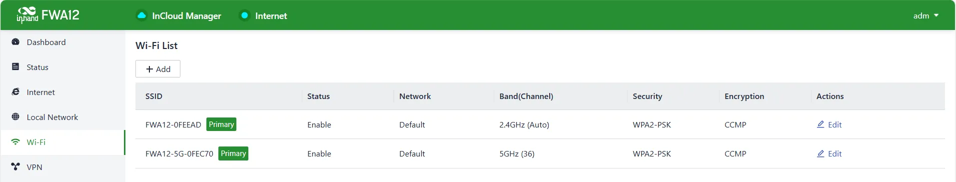 Wi-Fi interface