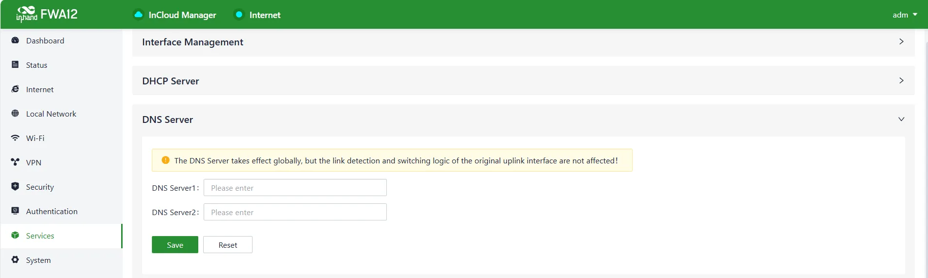 DNS Server Panel