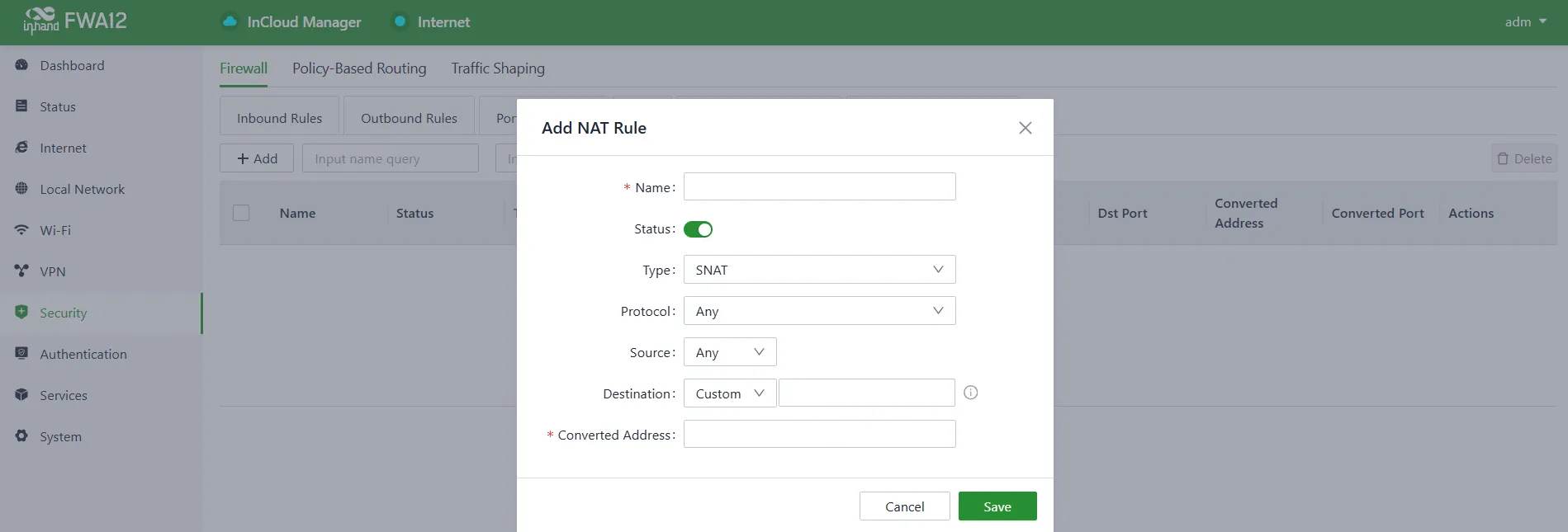 Add a NAT Rule