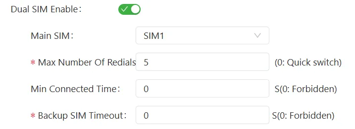 Dialling profile configuration