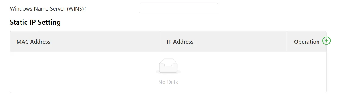 DHCP static IP binding
