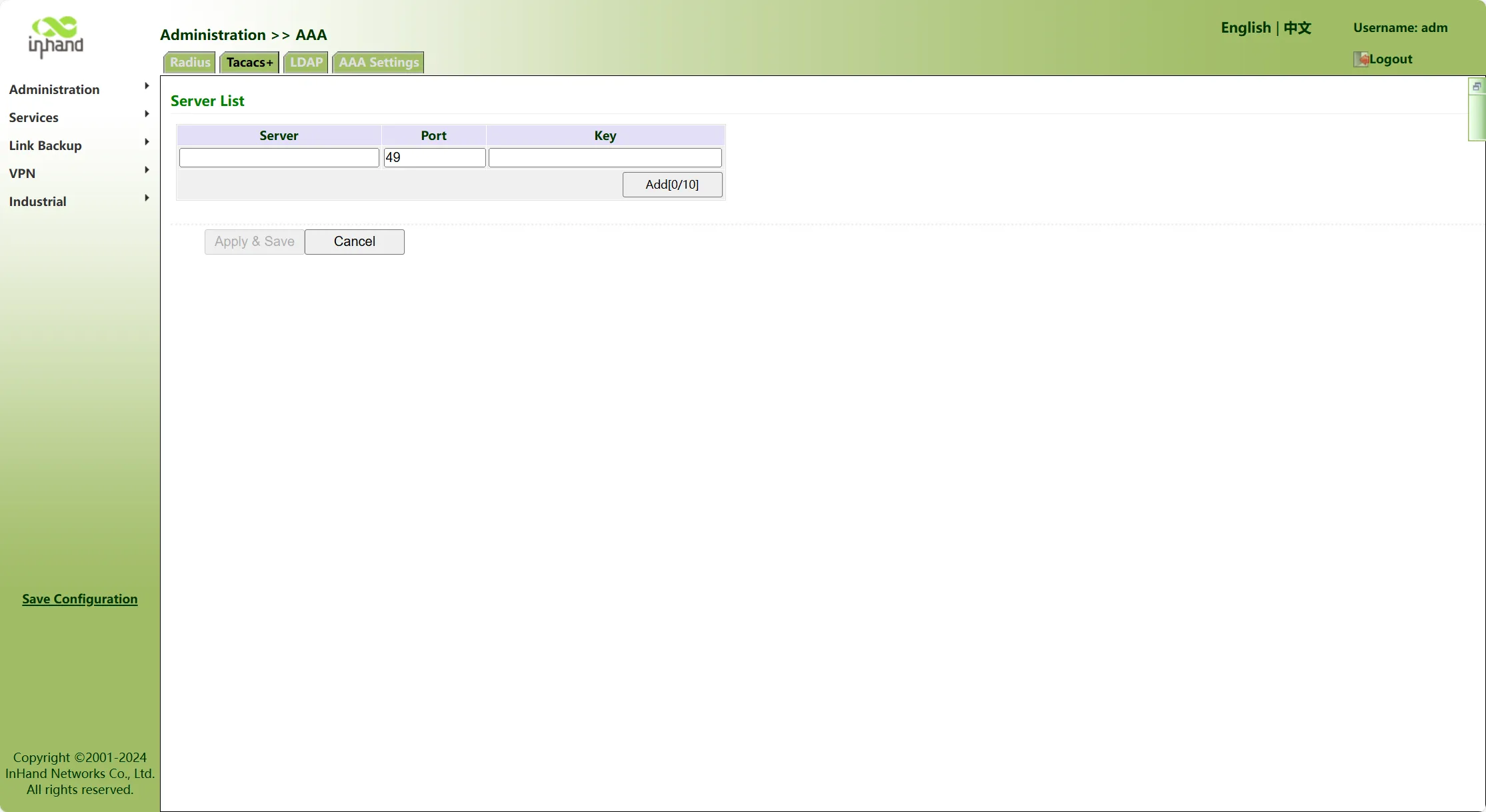 Tacacs+ authentication process