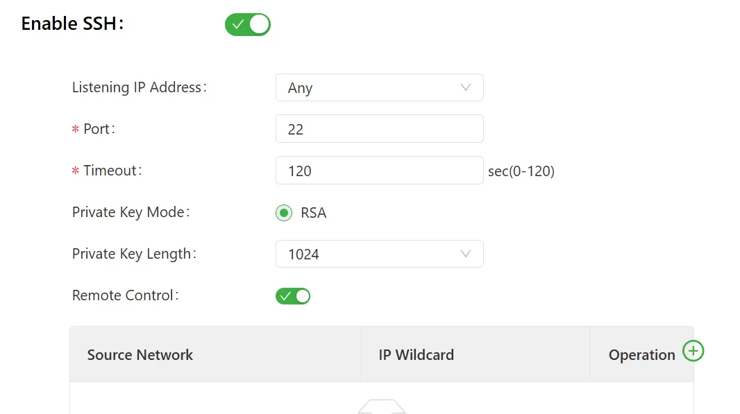 SSH configuration
