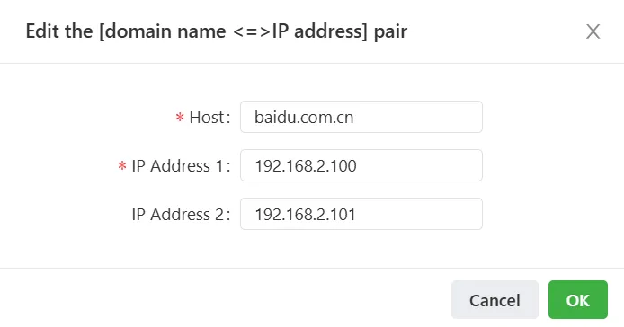 DNS relay service configuration