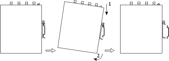 DIN rail dismounting step