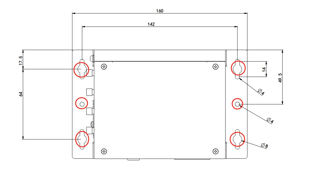 Wall mount method 3 fixed to wall