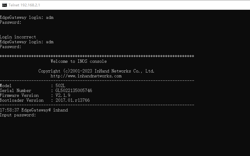 Telnet Login