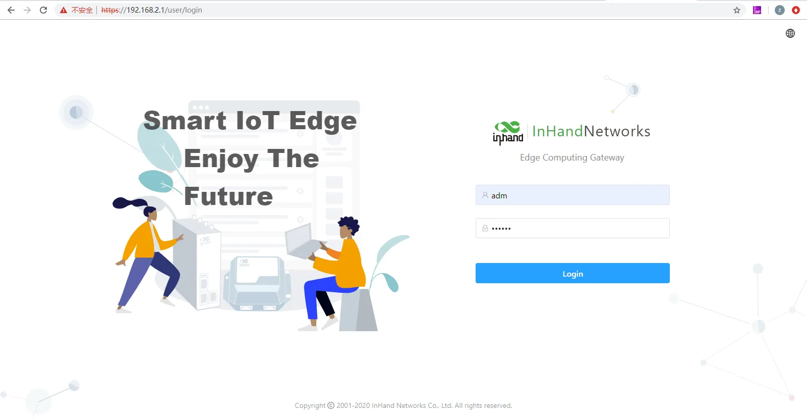 Web login page