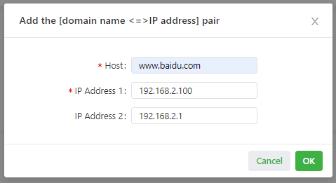 DNS relay service configuration