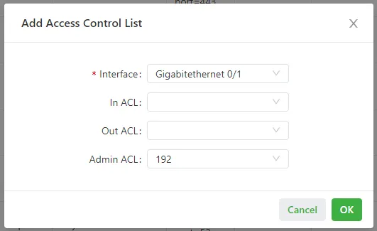 Access control list configuration