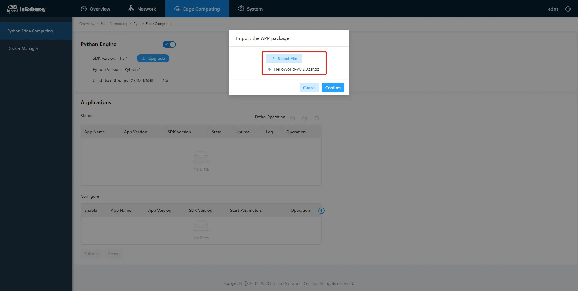 Add Python App