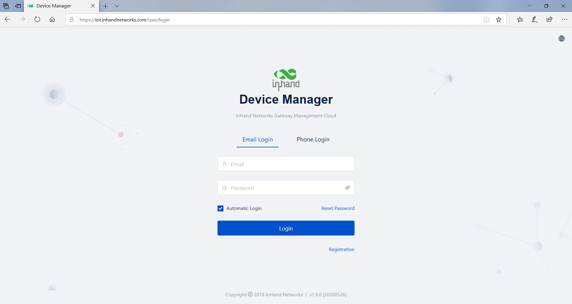 Account Registration/Login
