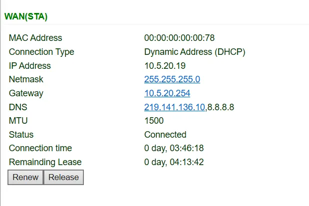 Wireless Networking Results