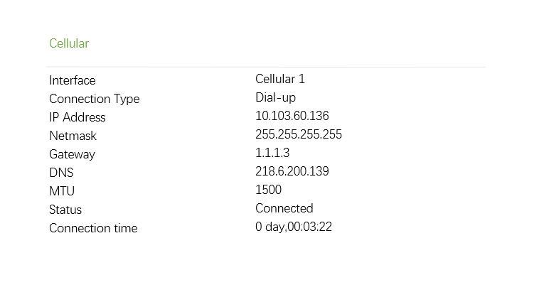 Network Connection Status