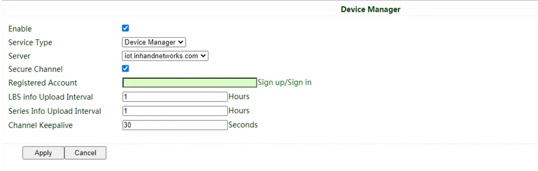 Device Manager Configuration