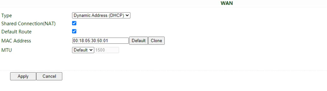 Dynamic Address (DHCP)