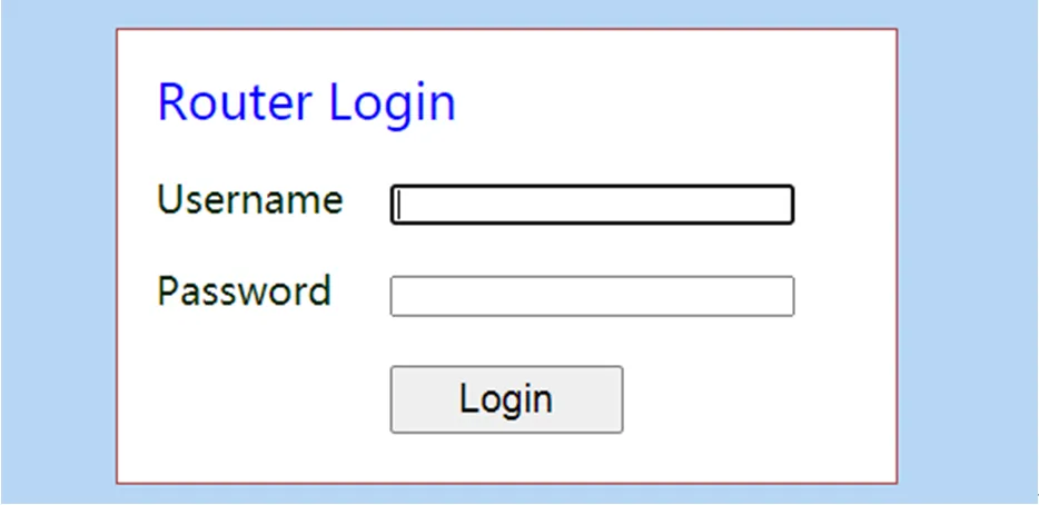 Web Login Interface
