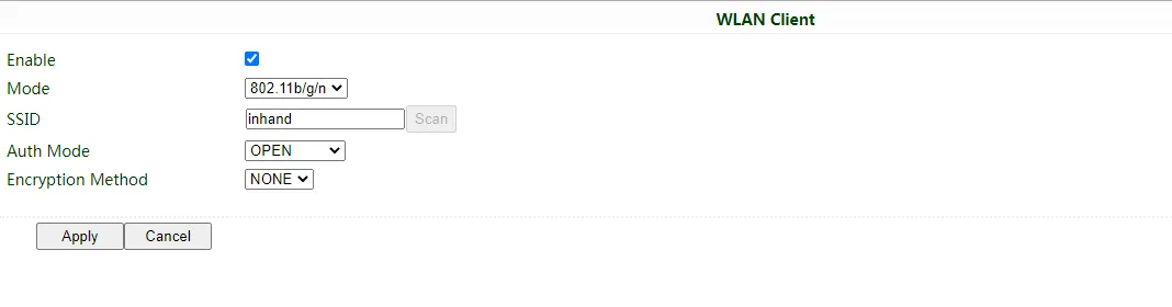 WLAN client scan