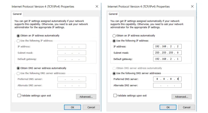 PC network configuration