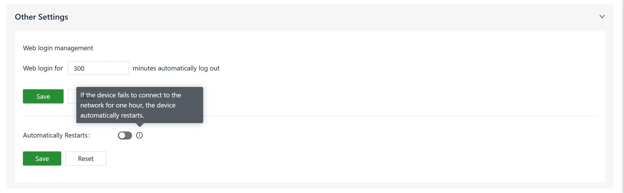 Fast forward configuration interface