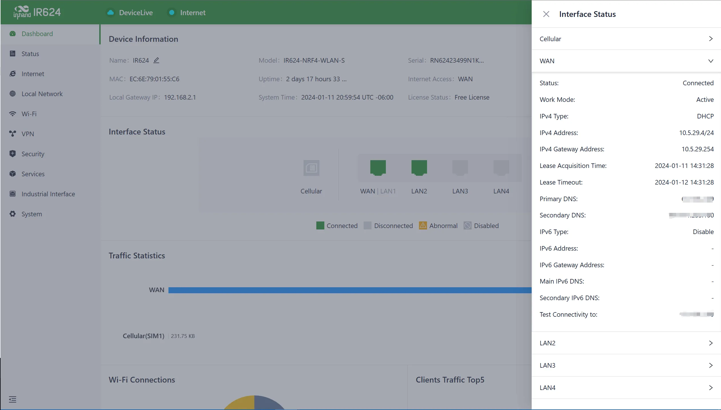 Interface status