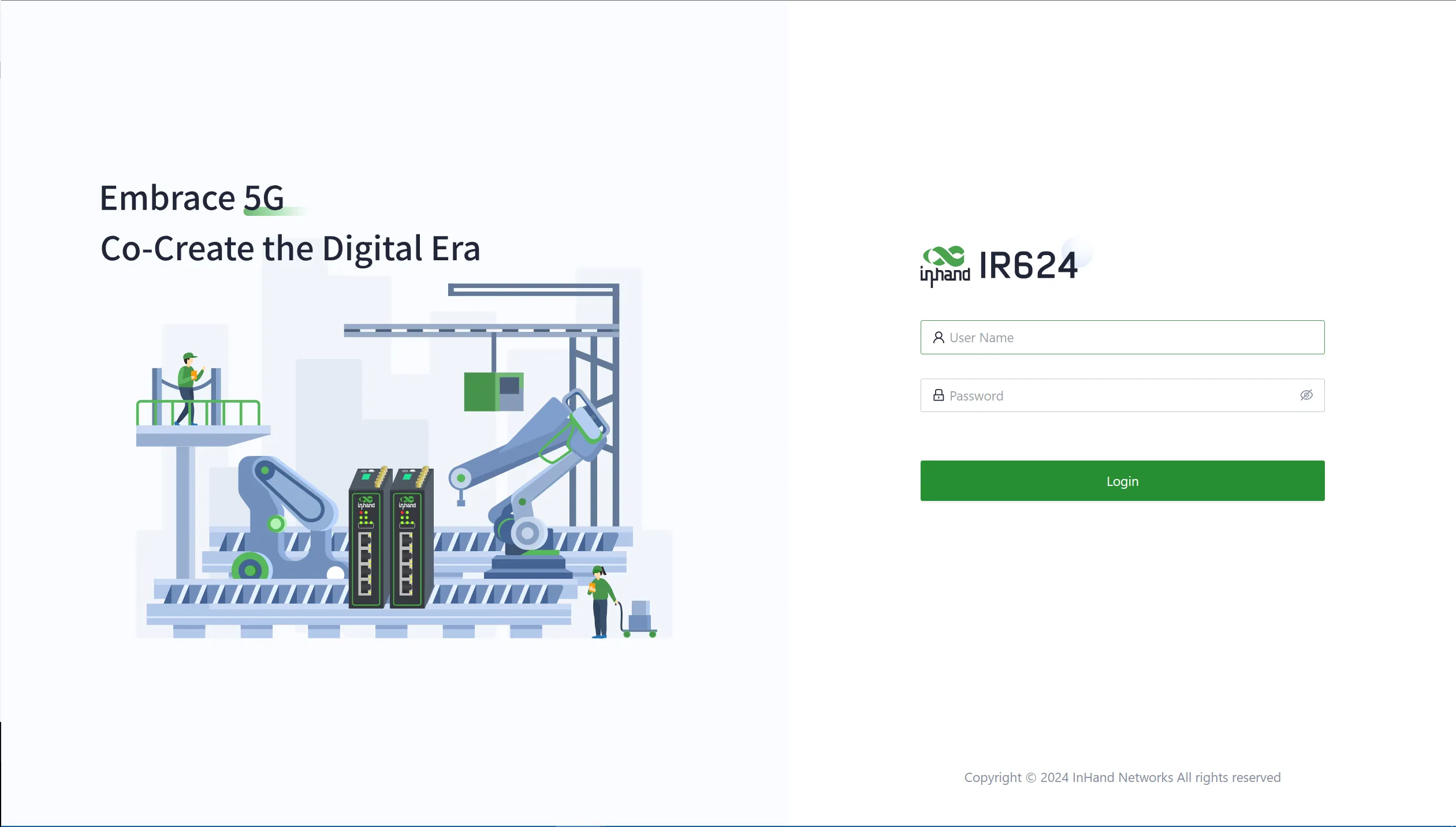 Web login interface