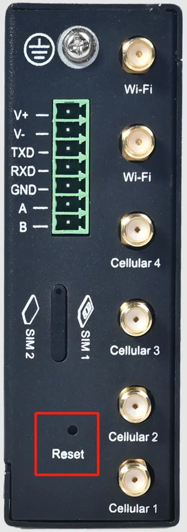 LED indicators location