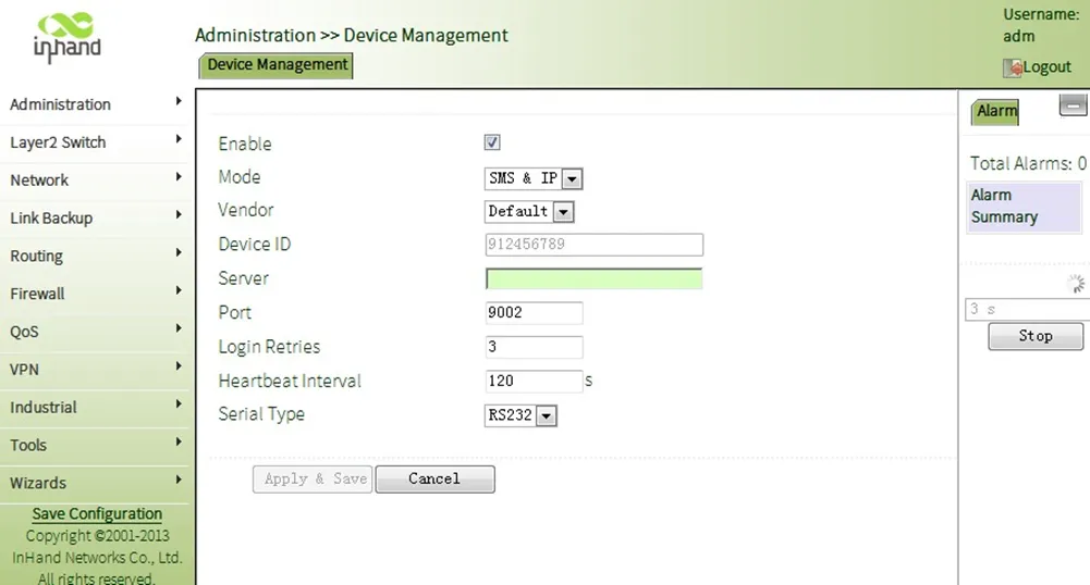 Device Manager Configuration