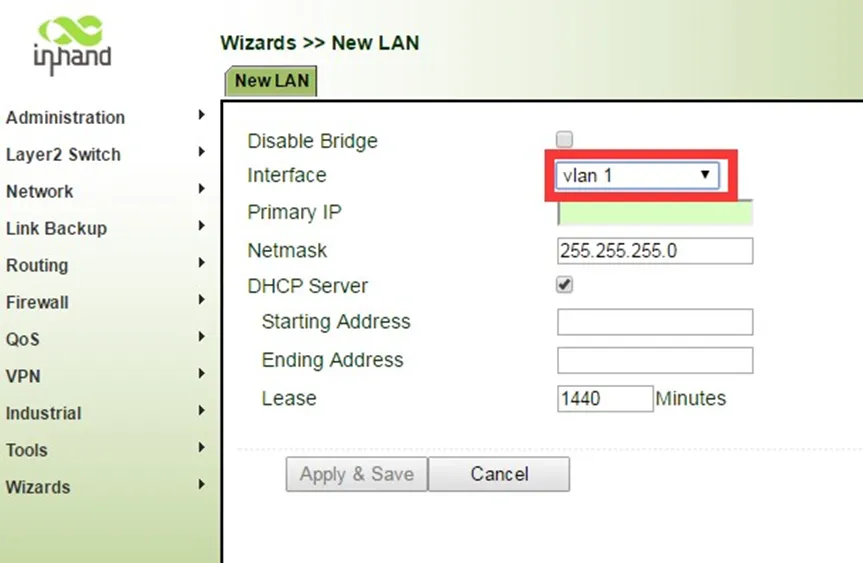 New LAN Configuration