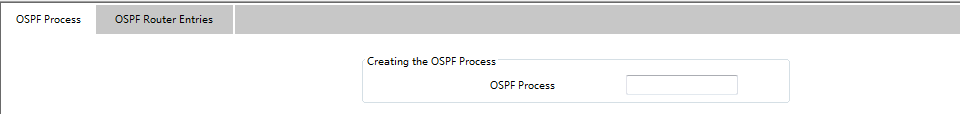 Create OSPF Process Page