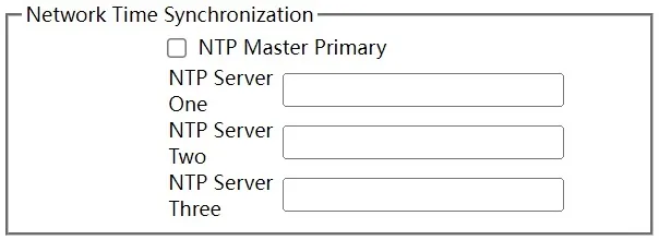NTP Configuration Page