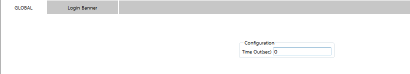 CLI Global Configuration Page
