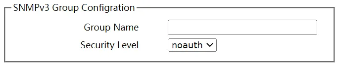 Create SNMPv3 Group Page
