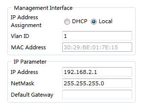 Global Network Configuration Page