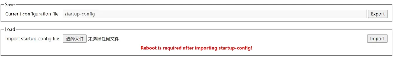 Load/Save Configuration Page