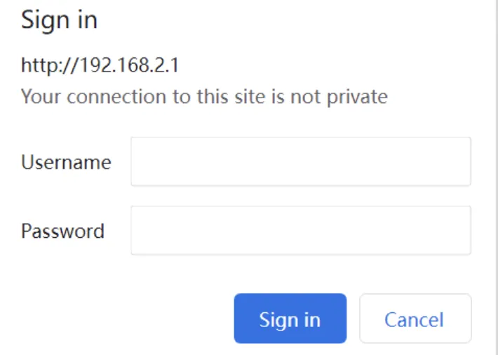 Web Login Authentication Dialog