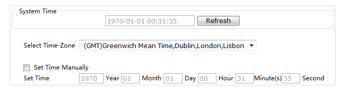 Time Basic Setting Page