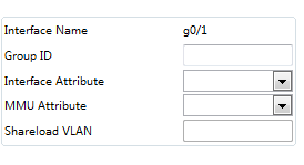 Backup Link Port Detail Configuration Page