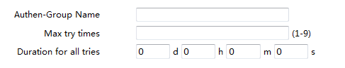 Create Authentication Rule Page