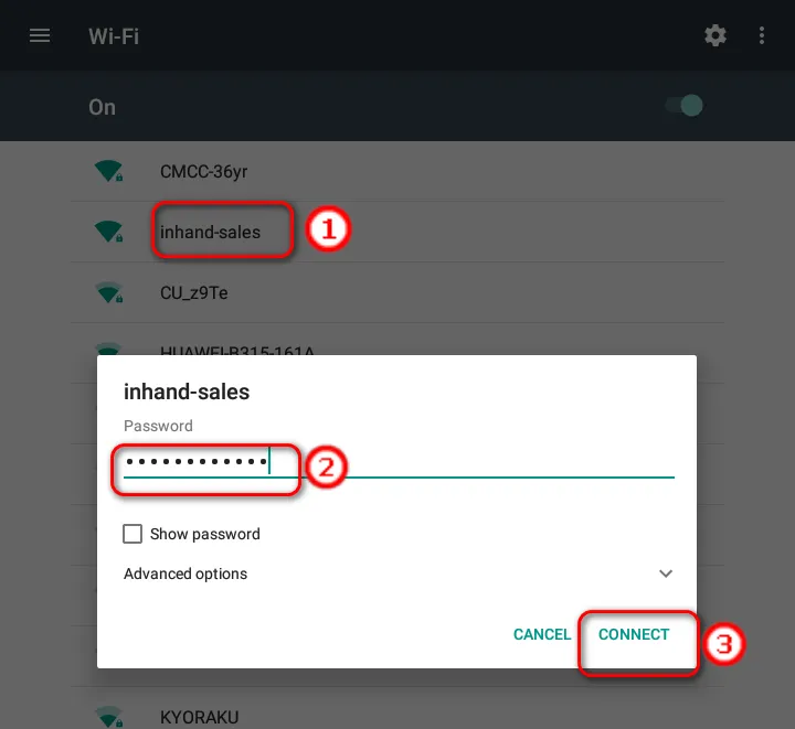 Wi-Fi Password Entry