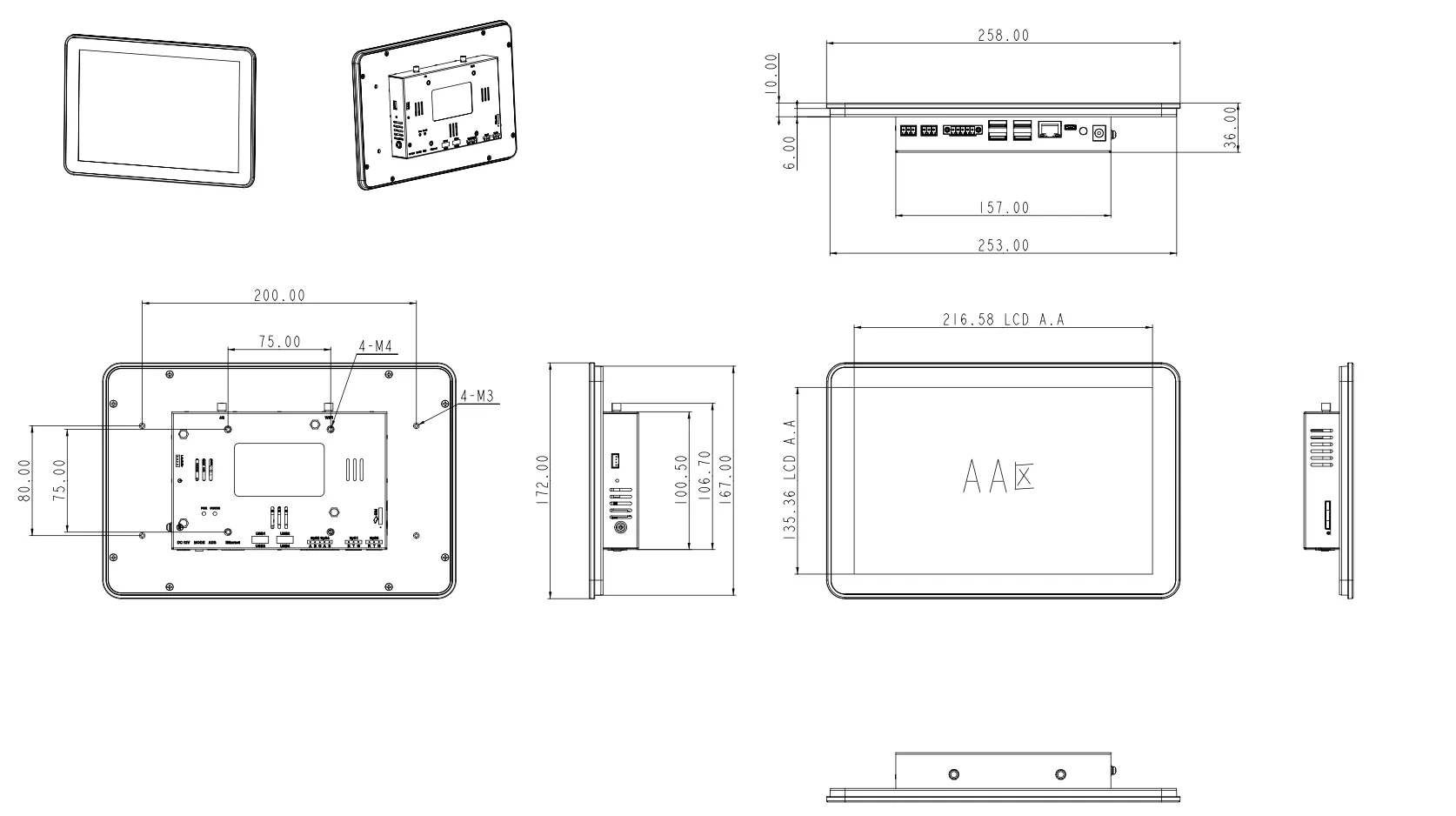 InPAD3101 Dimensions