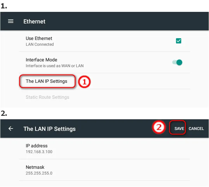 LAN IP Settings