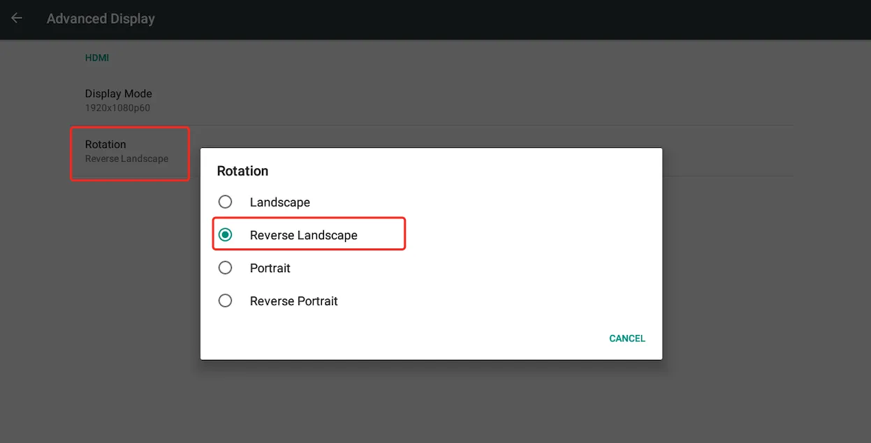 Rotation Setting