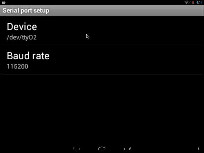 Serial Port Setup