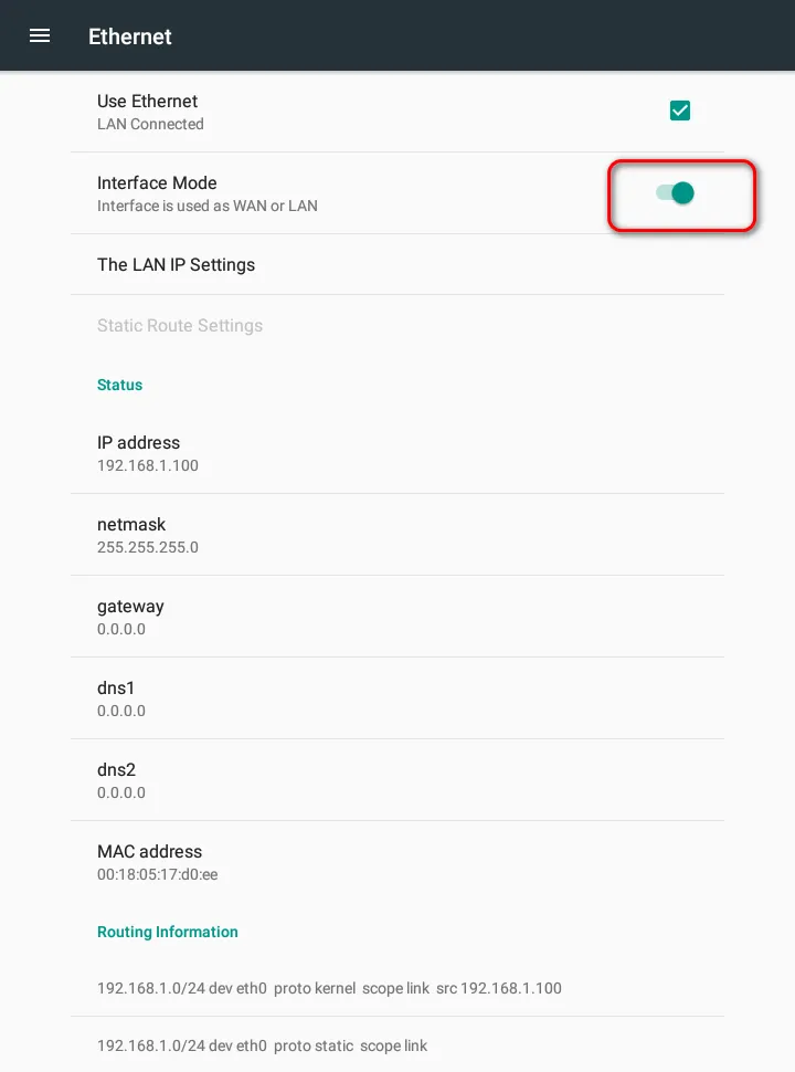 LAN Interface