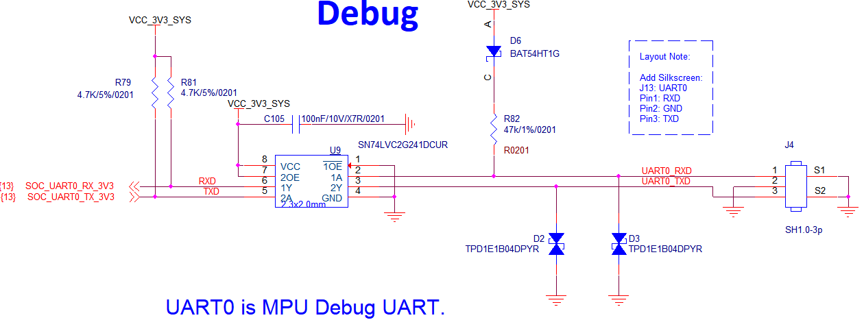 Debug UART header