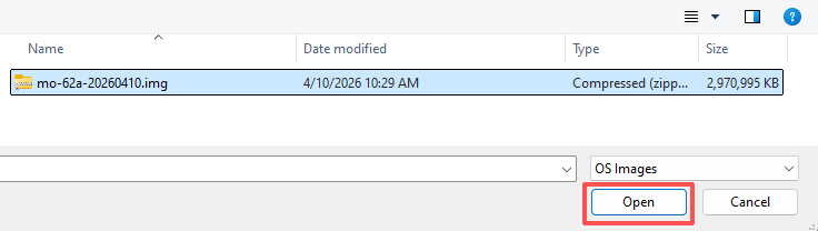 Select image file