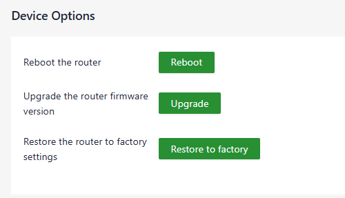 Device options