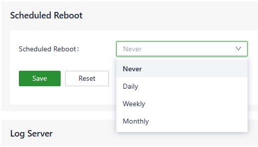 Scheduled reboot
