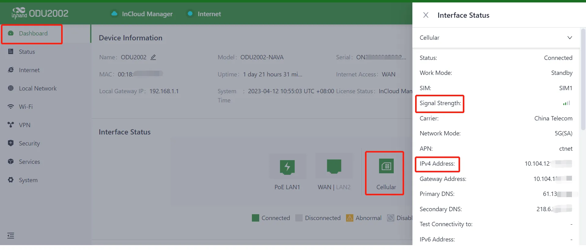 Interface Status Dashboard